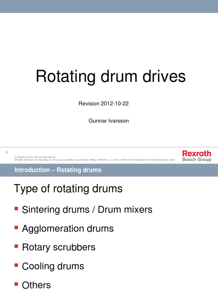 21 Education Rotating Drum Drives 2012-10-22 | PDF | Transmission ...