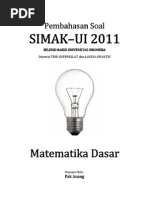 Download Pembahasan Soal SIMAK-UI 2011 Matematika Dasar Kode 211 by Nurhadi Hanif SN166924807 doc pdf