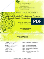 Culminating Activity: National English Proficiency Program School-Based Mentoring Session