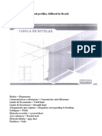 Tables of The Main Steel Profiles, Diffused in Brasil