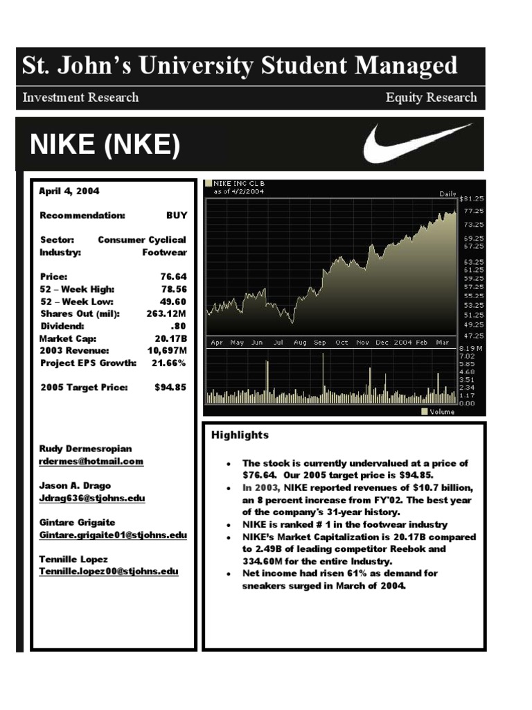 Nike, Inc. Strategic Plan Nike Supply Chain