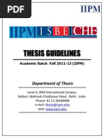 All India Thesis Guidelines Fall 2011-13 IIPM Batches