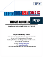 All India Thesis Guidelines Fall 2011-13 IIPM Batches