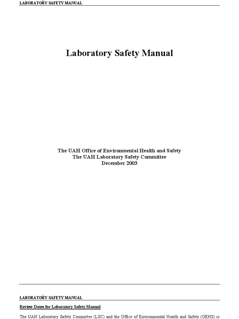 Lab Safety Manual PDF Radioactive Contamination Laboratories