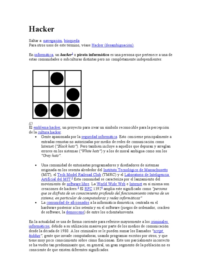 Símbolo de la Cultura Hacker | PDF | Hacker de seguridad | ciberespacio