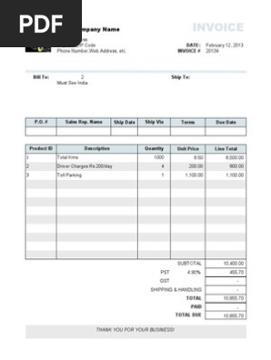 Free Invoice Template