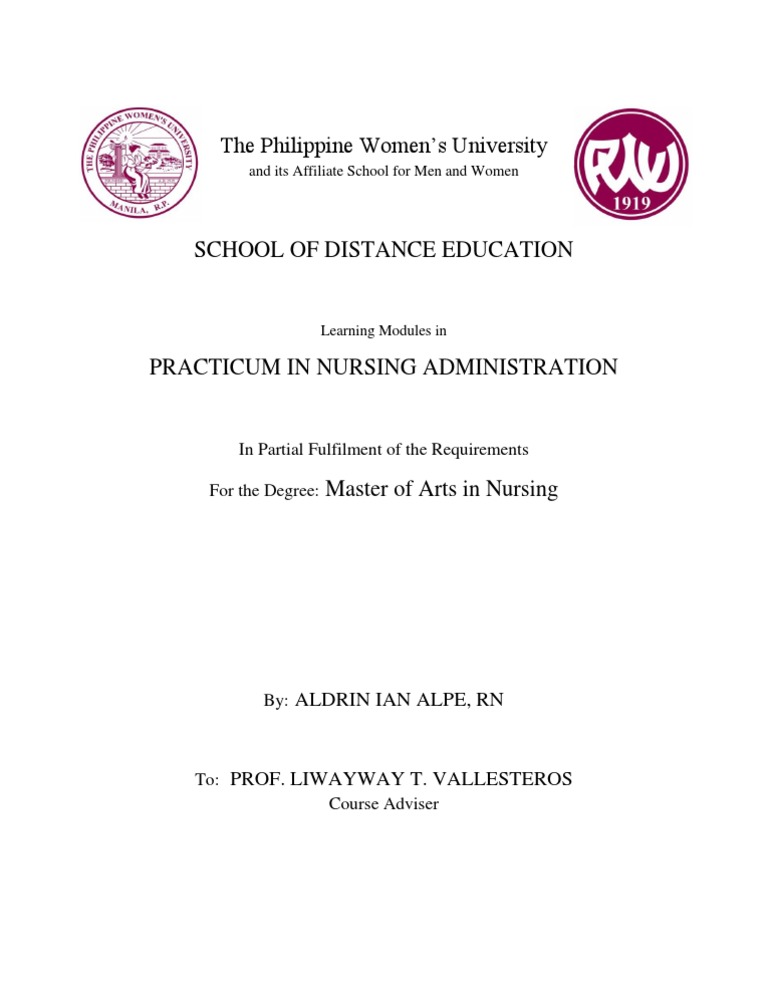 Practicum in Nursing Administration | PDF