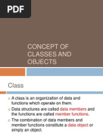 Concept of Classes and Objects