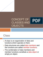 Concept of Classes and Objects