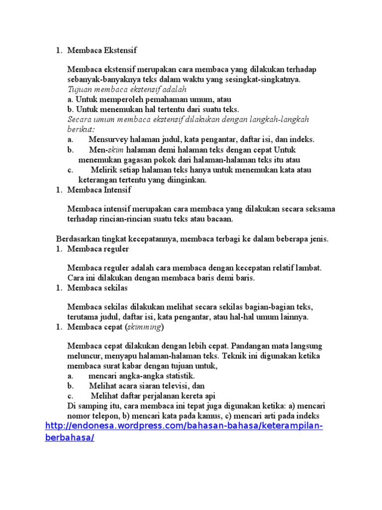 Membaca Ekstensif