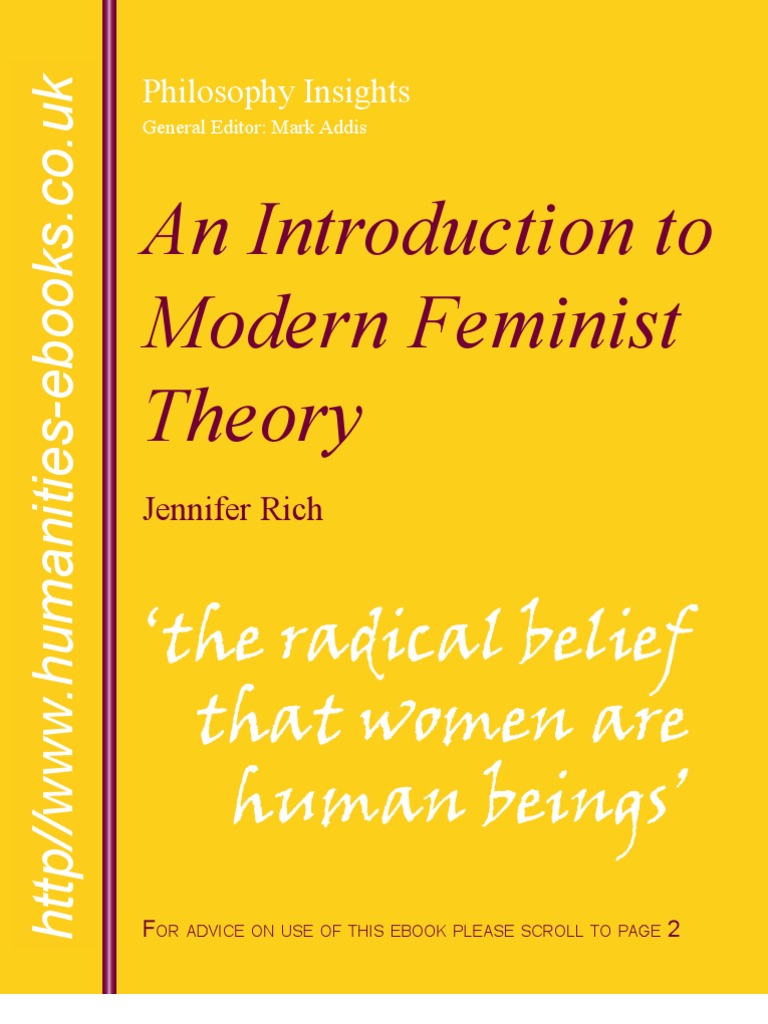 Modern Feminist Theory | PDF | A Room Of One's Own | Feminism