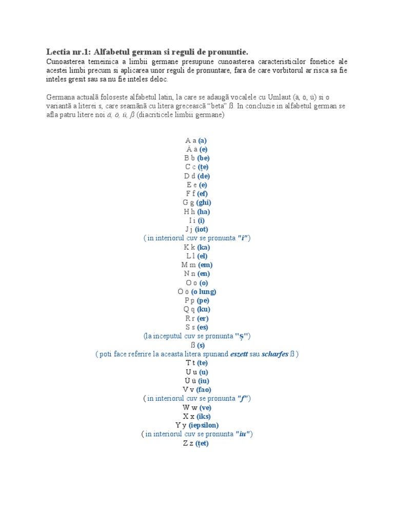Curs Germana