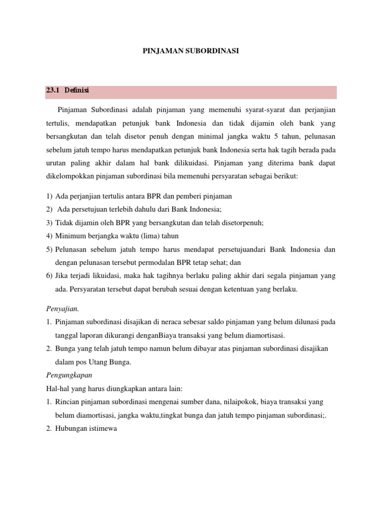 Pinjaman Subordinasi Pdf