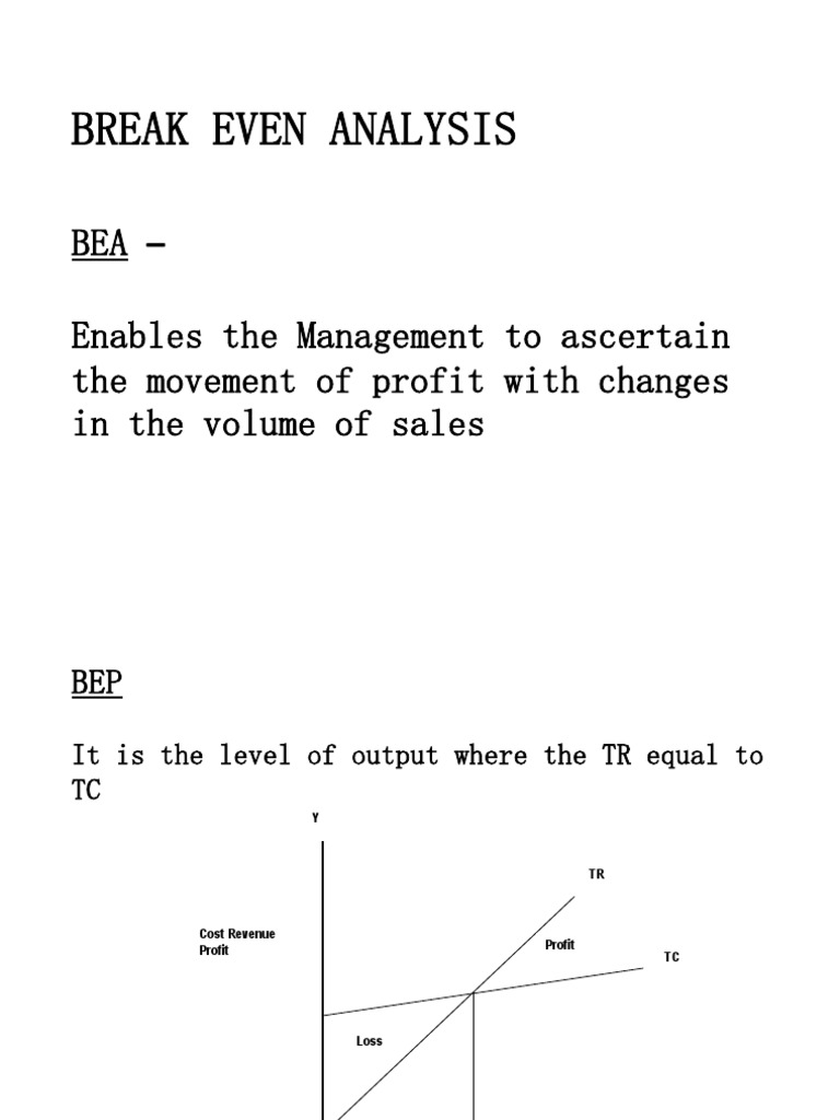 Break-Even Analysis Explained | PDF | Market (Economics) | Economic ...