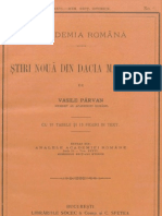 Vasile Pârvan, Ştiri Nouă Din Dacia Malvensis