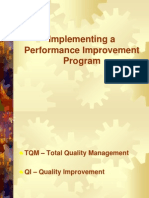Implementing Performance Improvement Programs