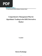 The Comprehensive Management Plan for Algorithmic Trading in the KRX Derivatives Market