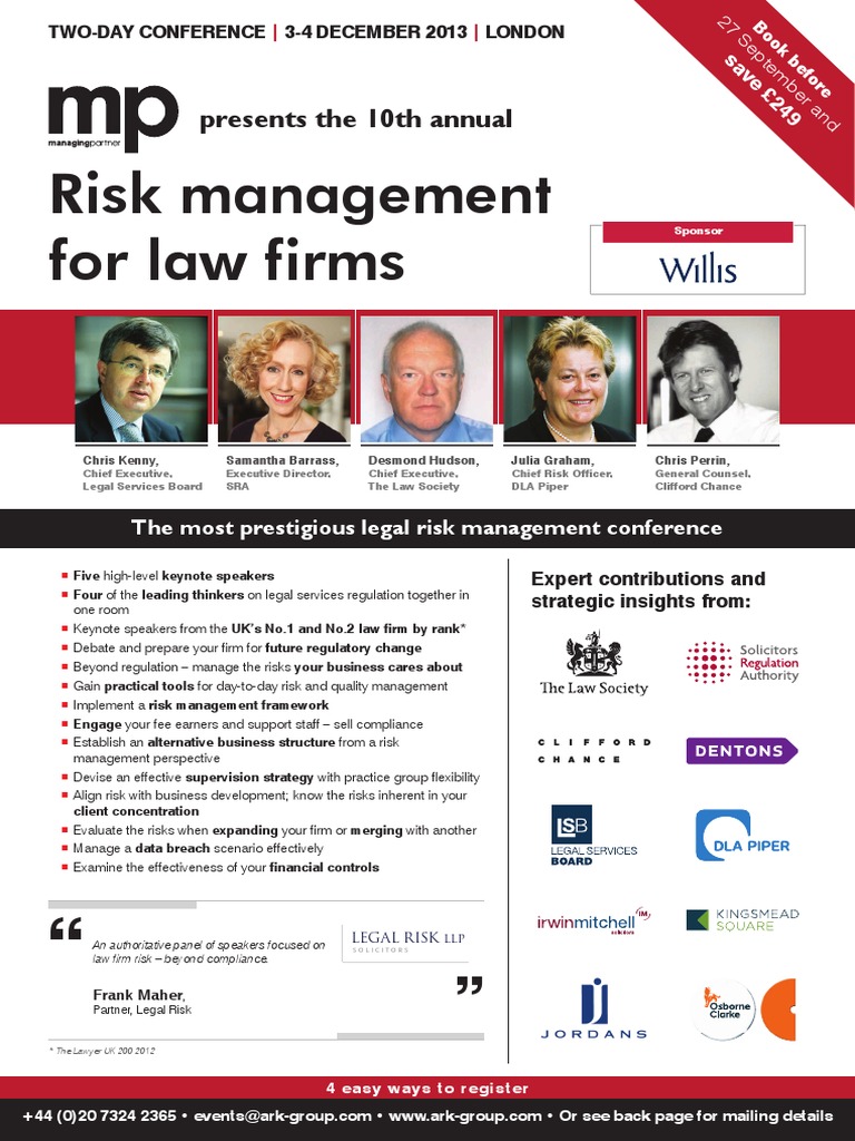Law Firm Risk Management Conference 2013 | PDF | Risk Management ...
