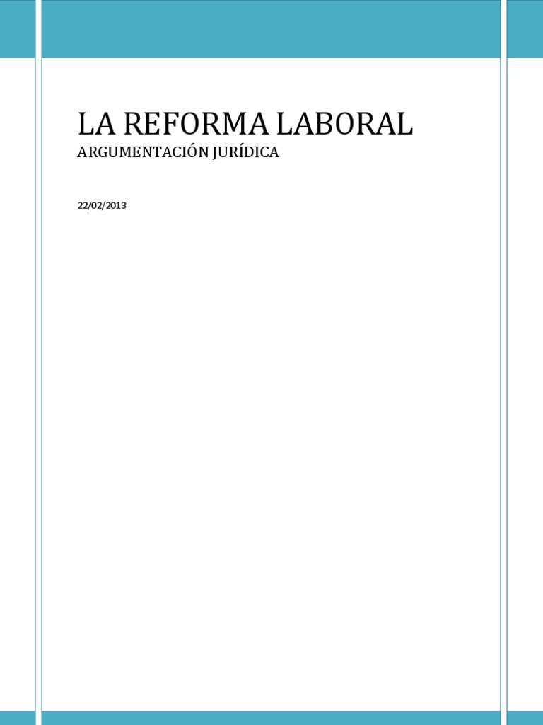 Análisis de la Reforma Laboral en México | PDF | Derecho laboral ...