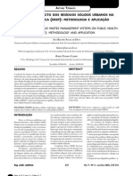 Ndice DE Impacto DOS Resíduos Sólidos Urbanos NA Saúde Pública Iirsp Metodologia E Aplicação