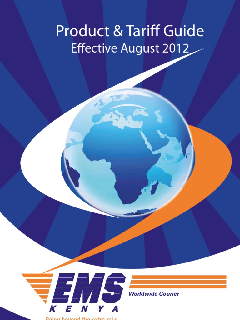 EMS Kenya International Rates Guide | PDF | Nairobi | Courier