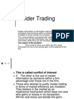 Insider Trading: Two Aspect of The Problem