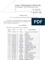 Visvesvaraya Technological University Holiday List