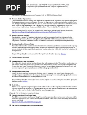 Checklist Nonprofit