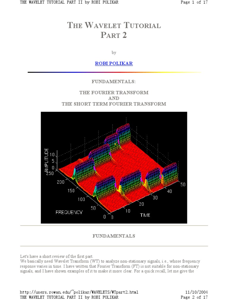 Wavelet Transform Byruby Paleker | PDF | Wavelet | Signal Processing
