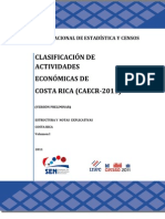 Clasificacion - Actividad Economica - Costa Rica 2011 - Vol I