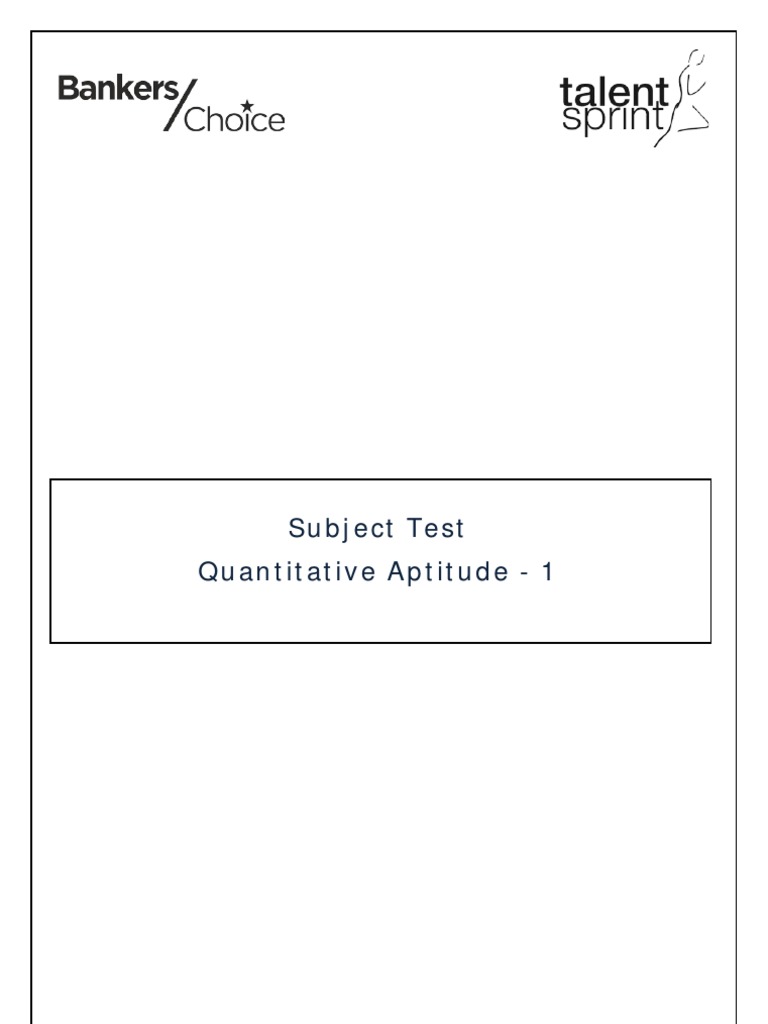Quantitative Aptitude 1 | PDF | Fraction (Mathematics) | Teaching ...