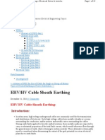 EHV/HV Cable Sheath Earthing Guide