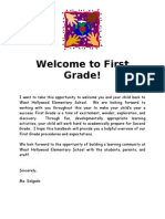 Welcome To First Grade!