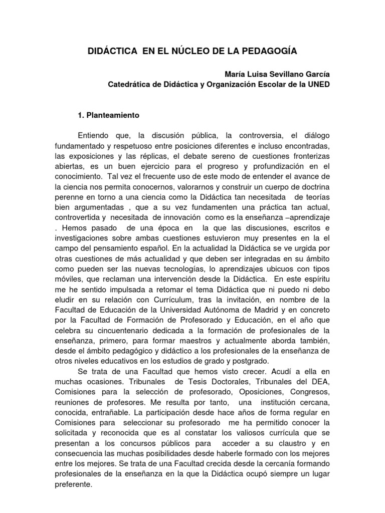 Didáctica y Currículum en Educación | PDF | Plan de estudios | Maestros