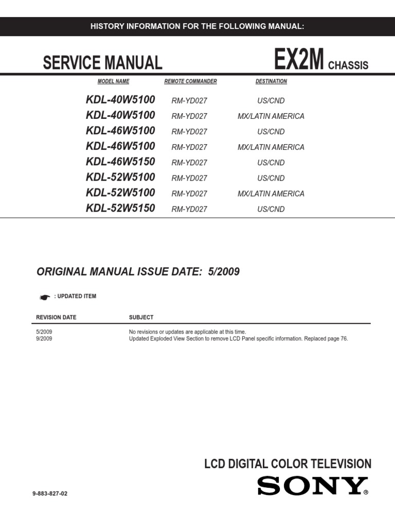 KDL46W5100 | Digital Audio | Electronics