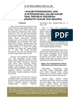 Status Hukum Internasional Dan Perjanjian Internasional Dalam Hukum Nasional RI (Dalam Perspektif Hukum Tata Negara)