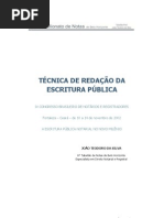 Tecnicas de Redacao Da Escritura Publica