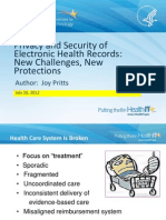 Privacy and Security of Electronic Health Records