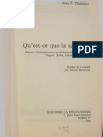 Chalmers - Qu'Est-ce Que La Science (Ed1987)