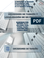 Evaluacion de proyectos (Tamaño y localización)