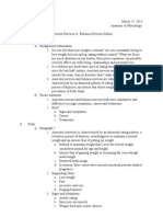 A&P Outline - Anorexia and Bulimia