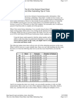 The Art of The Subnet Cheat Sheet