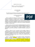 Ley 1549 de 2012 (Ley de EducaciÃ N Ambiental)