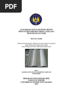 Download Analisis Kualitas Genteng Beton Dengan Penambahan Serat Agel Dan Pengurangan Pasir by Irul Anaam SN167169950 doc pdf
