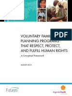 Voluntary Family Planning Programs That Respect, Protect, and Fulfill Human Rights