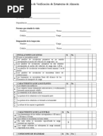 Lista de Verificación de Racks | PDF