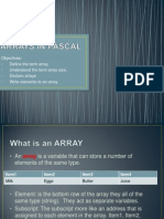 Arrays in Pascal