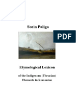 Sorin Paliga - Etymological Lexicon of The Thracian Elements in Romanian