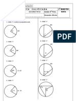 P R Á C T I C A C A L I F I C A D A GEOMETRIA CIRCUNFERENCIA 6TO PRIMARIA (ANGULO CENTRAL e INSCRITO)