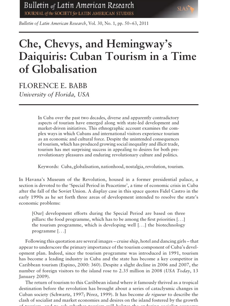 Che Chevys And Hemingways Daiquiris Cuban Tourism In A - 